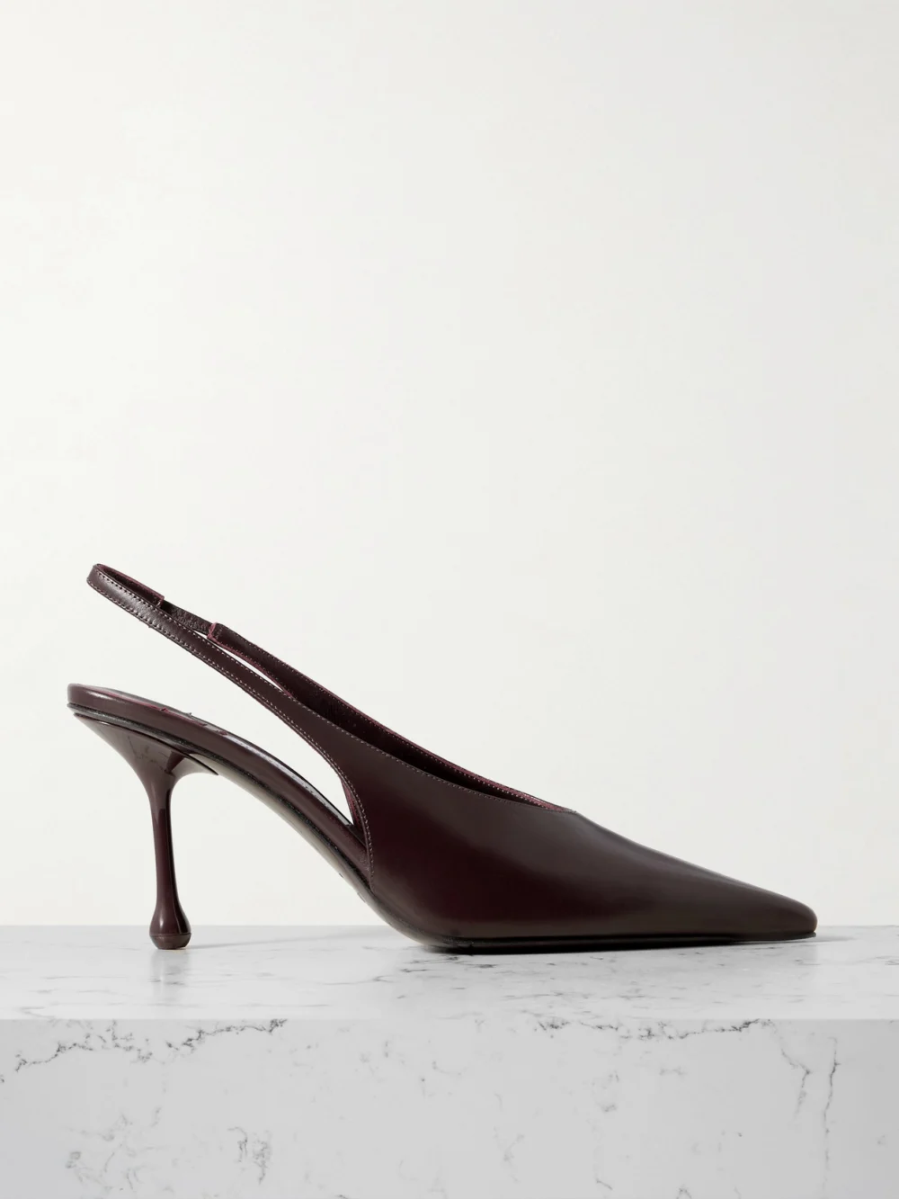 Jimmy Choo Isa 80 Leather Pumps in burgundy