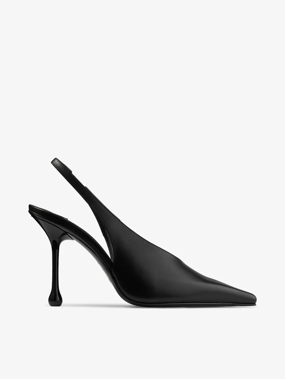 Jimmy Choo Isa 95 Black Leather Pumps in black