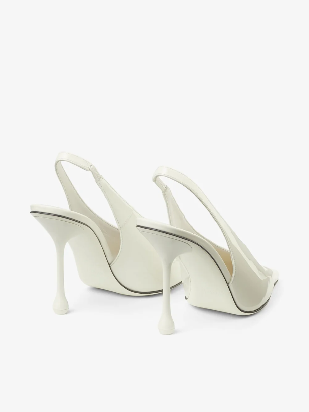 Jimmy Choo Isa 95 Latte Patent Leather Pumps, another view