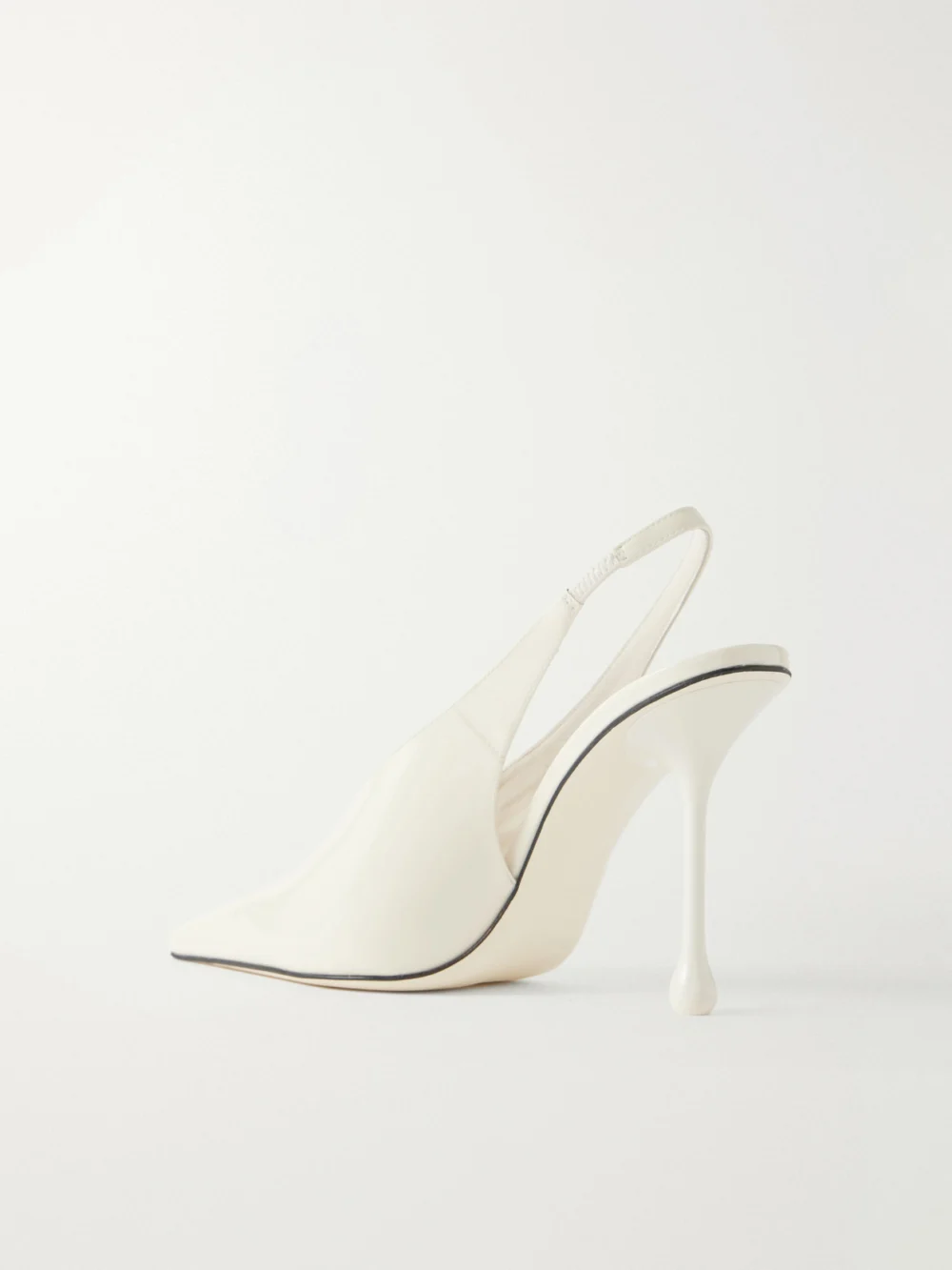 Back view of the Jimmy Choo Isa 95 Patent-leather Pumps