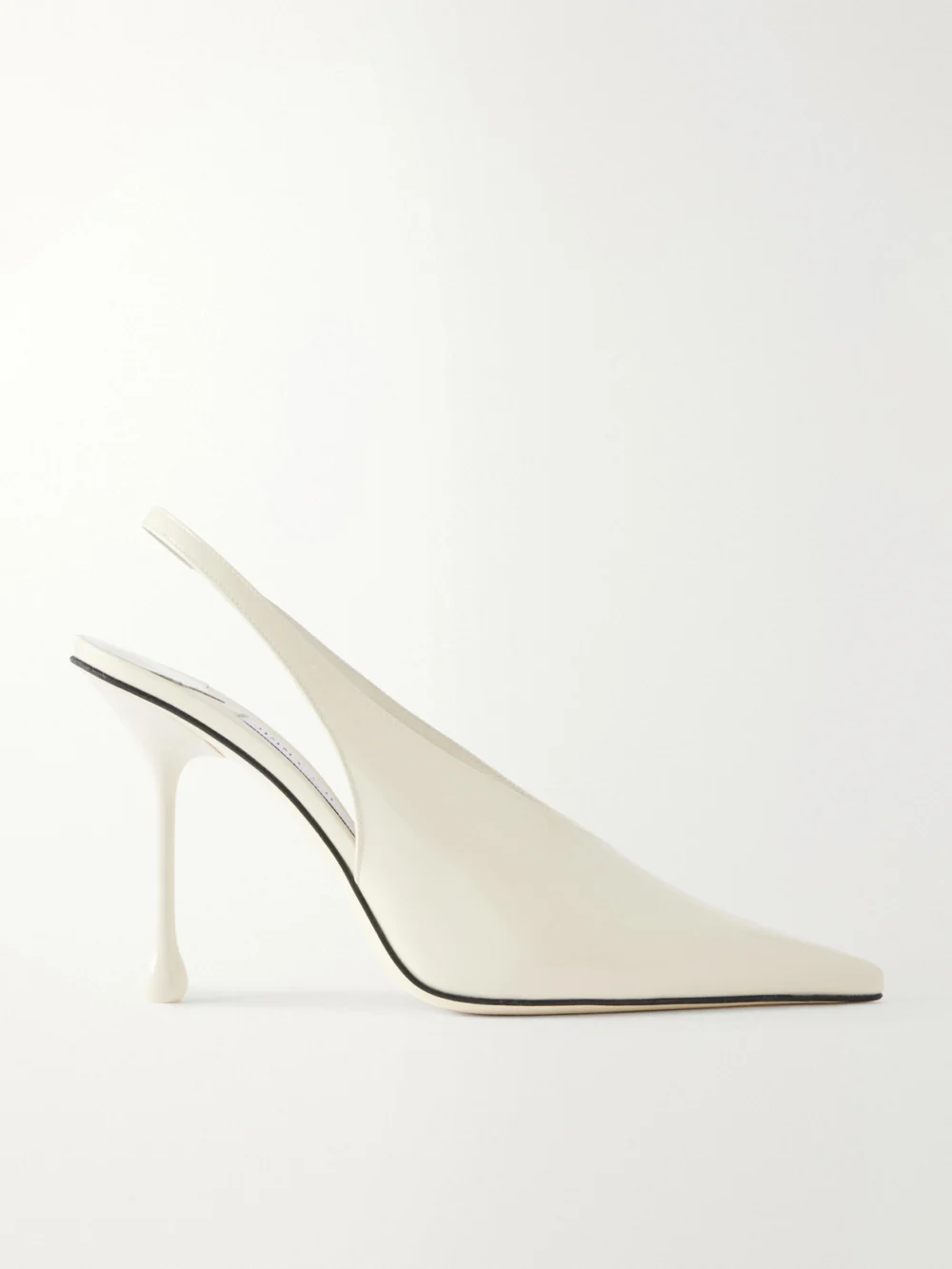 Jimmy Choo Isa 95 Patent-leather Pumps in ivory