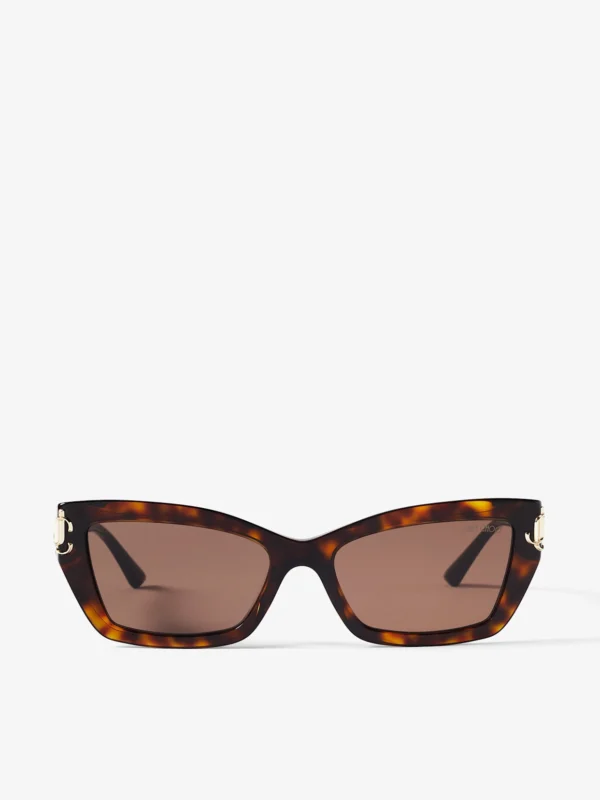 Jimmy Choo Isla Brown Havana Cat Eye Sunglasses