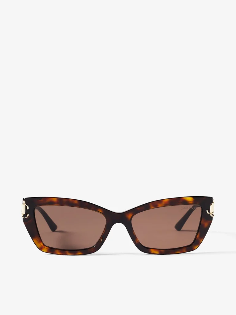 Jimmy Choo Isla Brown Havana Cat Eye Sunglasses
