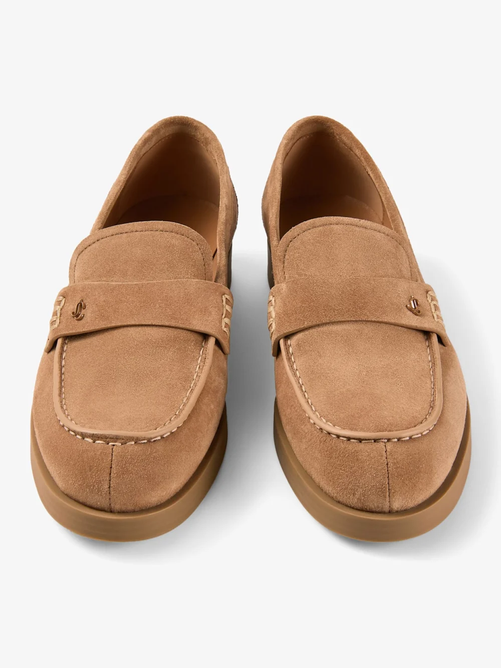 Jimmy Choo Ivy Loafer Toffee Velvet Suede Loafers, another view