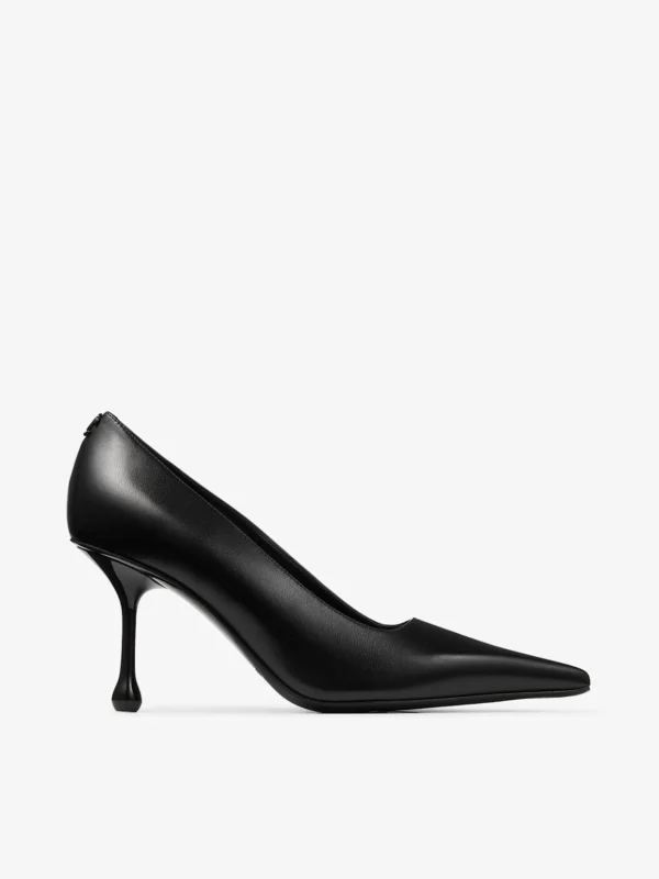 Jimmy Choo Ixia 80 Black Nappa Leather Pumps
