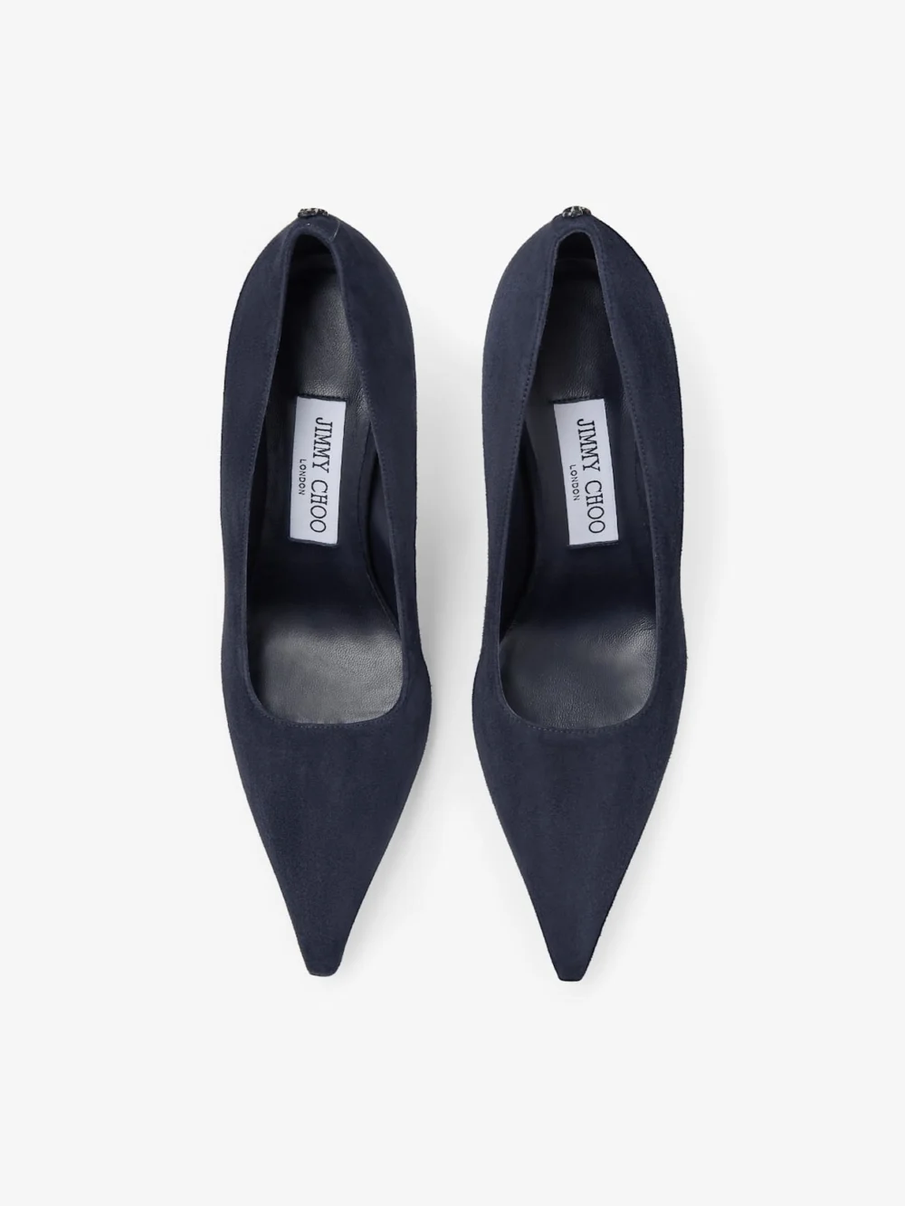 Jimmy Choo Ixia 80 Marine Suede Pumps, another view