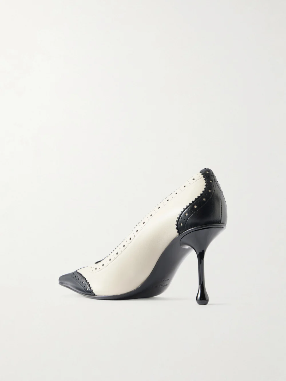 Back view of the Jimmy Choo Ixia 80 Two-tone Leather Pumps