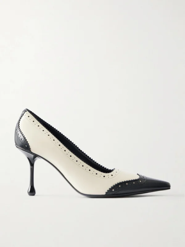 Jimmy Choo Ixia 80 Two-tone Leather Pumps