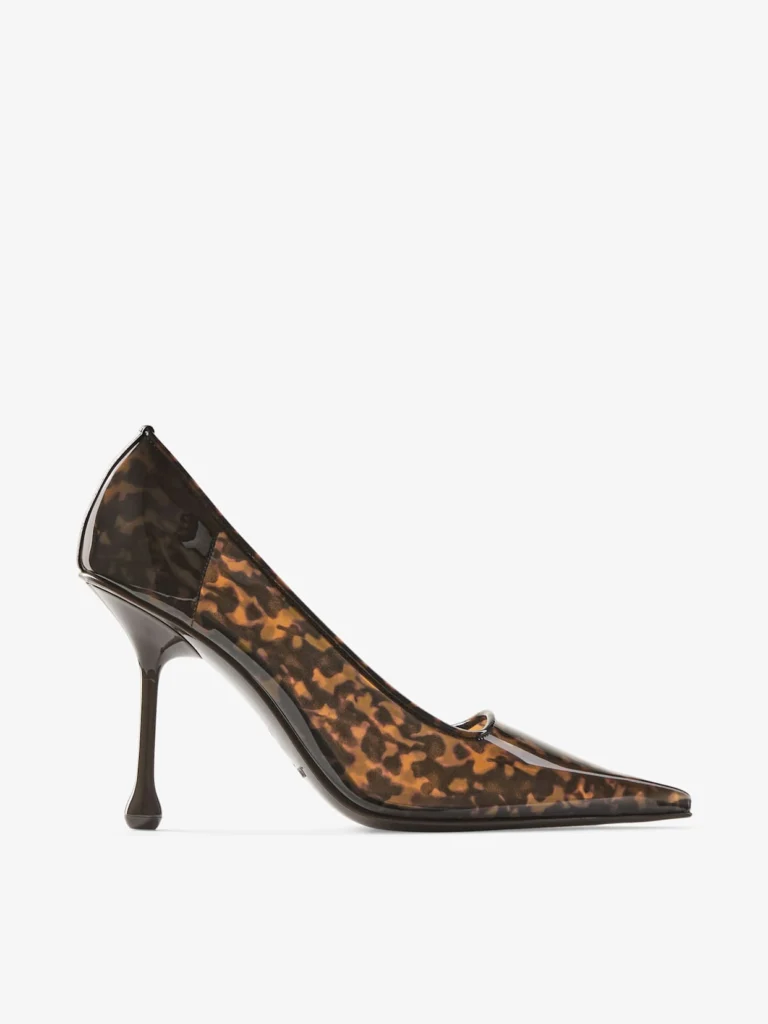 Jimmy Choo Ixia 95 Amber Tortoiseshell Tpu Pumps