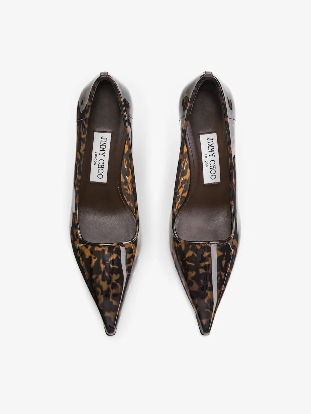 Jimmy Choo Ixia 95 Amber Tortoiseshell Tpu Pumps, another view