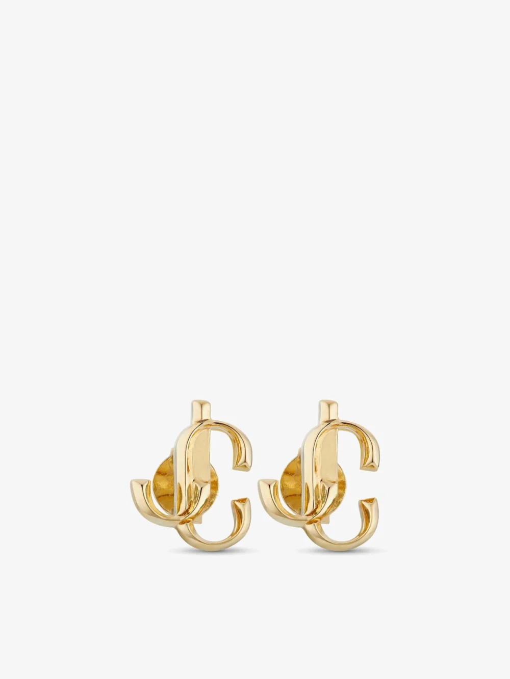 Jimmy Choo Jc Mini Studs Gold Finish Metal Jc Mini Stud Earrings in silver