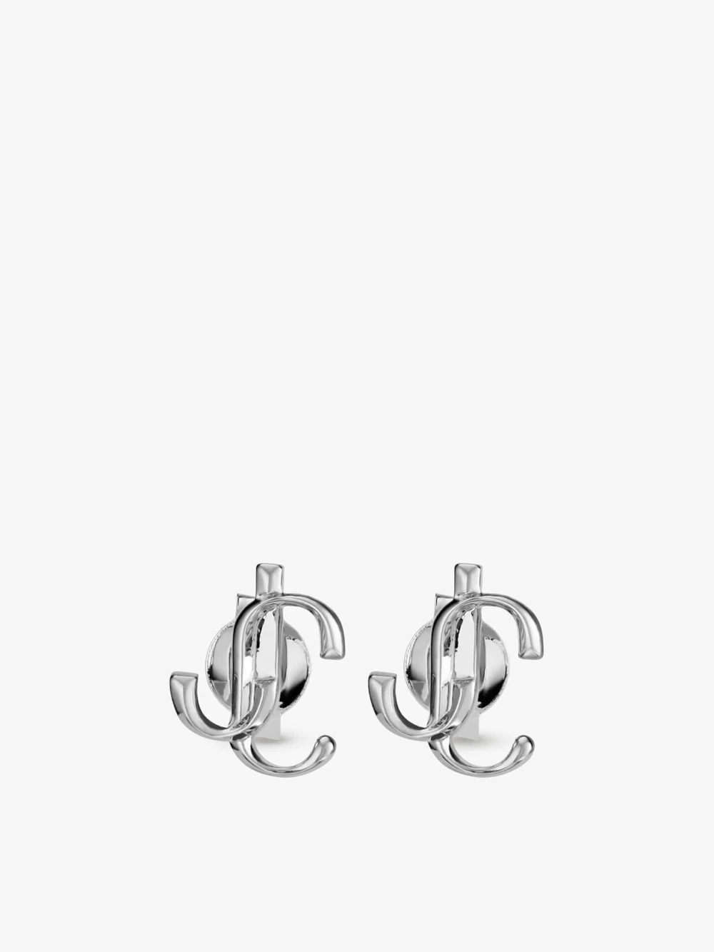 Jimmy Choo Jc Mini Studs Silver Finish Metal Jc Mini Stud Earrings in silver