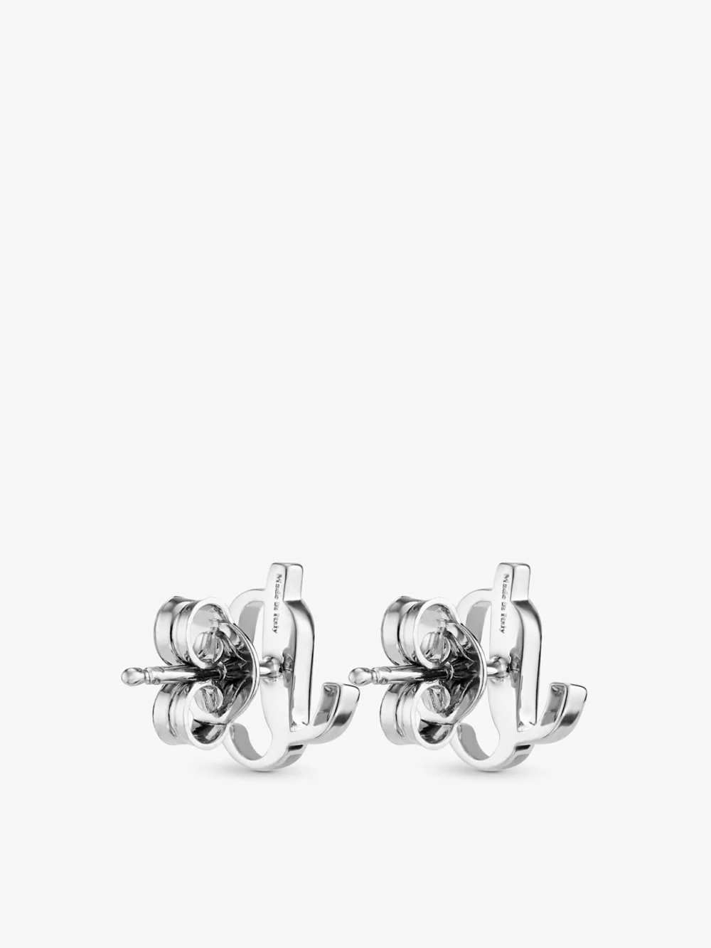 Jimmy Choo Jc Mini Studs Silver Finish Metal Jc Mini Stud Earrings, another view