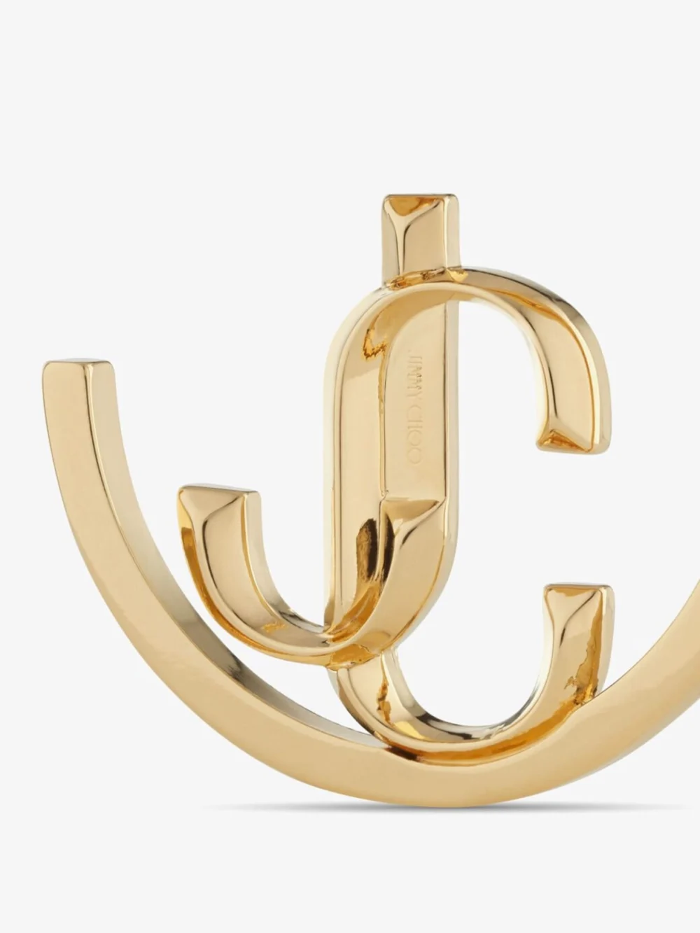 Jimmy Choo Jc Monogram Hoops Gold Finish Metal Jc Monogram Hoops, another view