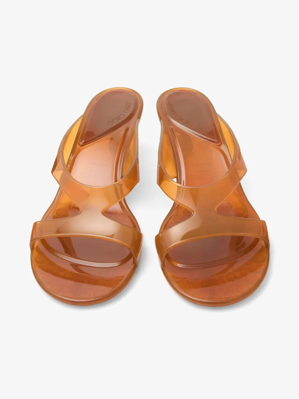 Jimmy Choo Jelly Drop 50 Amber Jelly Sandals, another view