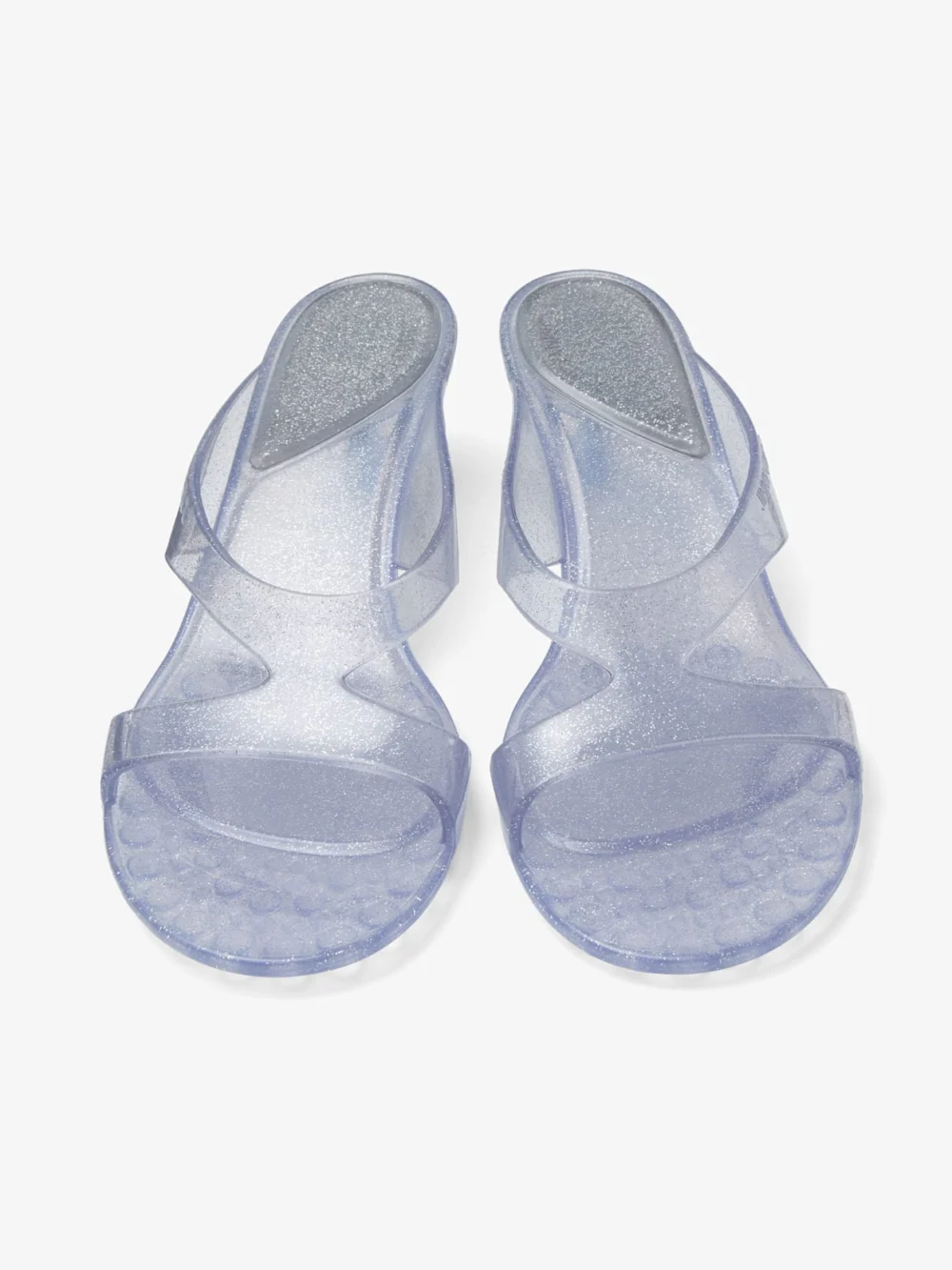 Jimmy Choo Jelly Drop 50 Silver Glitter Jelly Sandals, another view