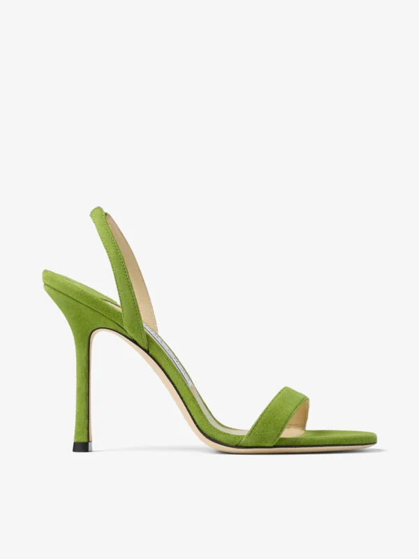 Jimmy Choo Jenn 100 Clover Suede Sandals