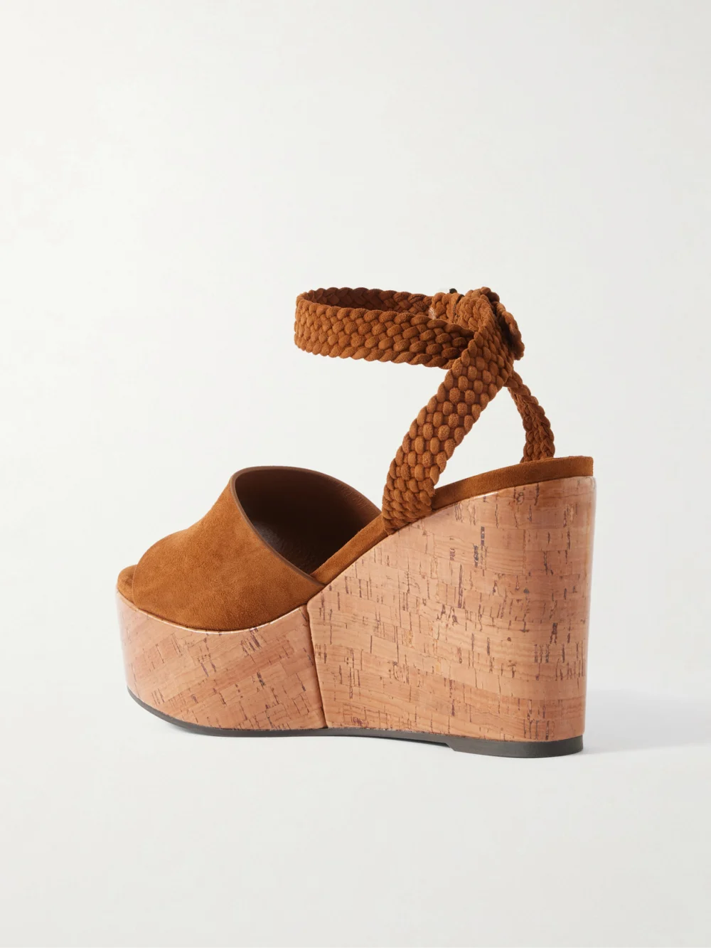 Back view of the Jimmy Choo Jori Suede Wedge Sandals