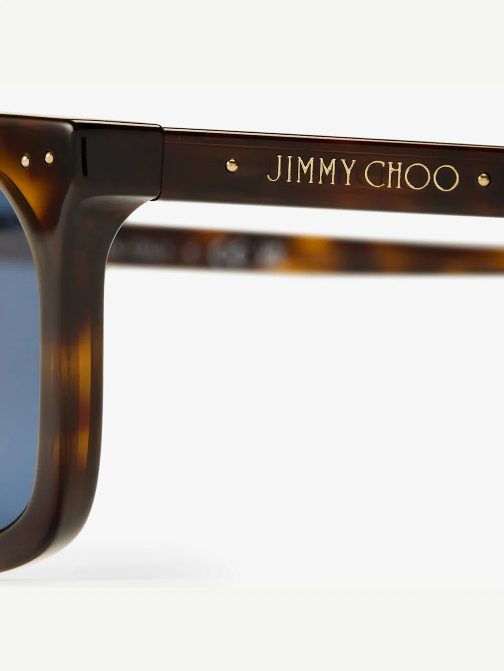 Close-up detail of the Jimmy Choo Josi Havana Rectangular Sunglasses