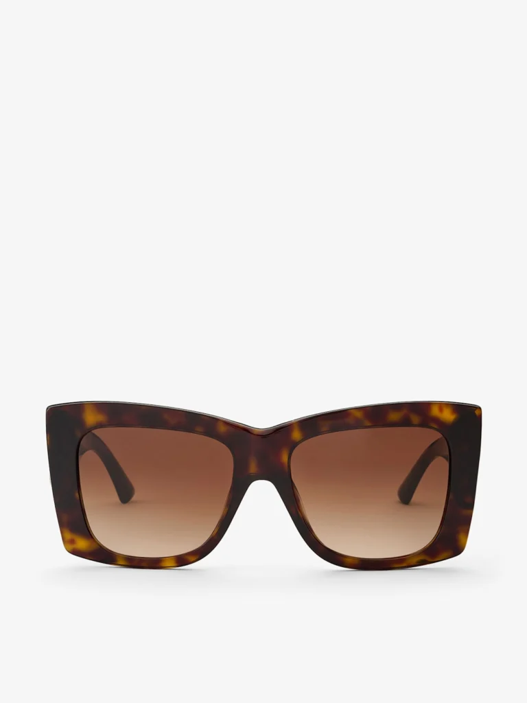 Jimmy Choo Juliana Brown Havana Square Sunglasses