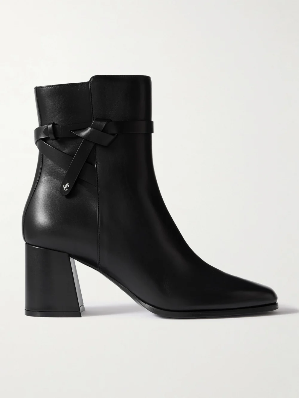 Jimmy Choo Lawton 65 Leather Ankle Boots in black
