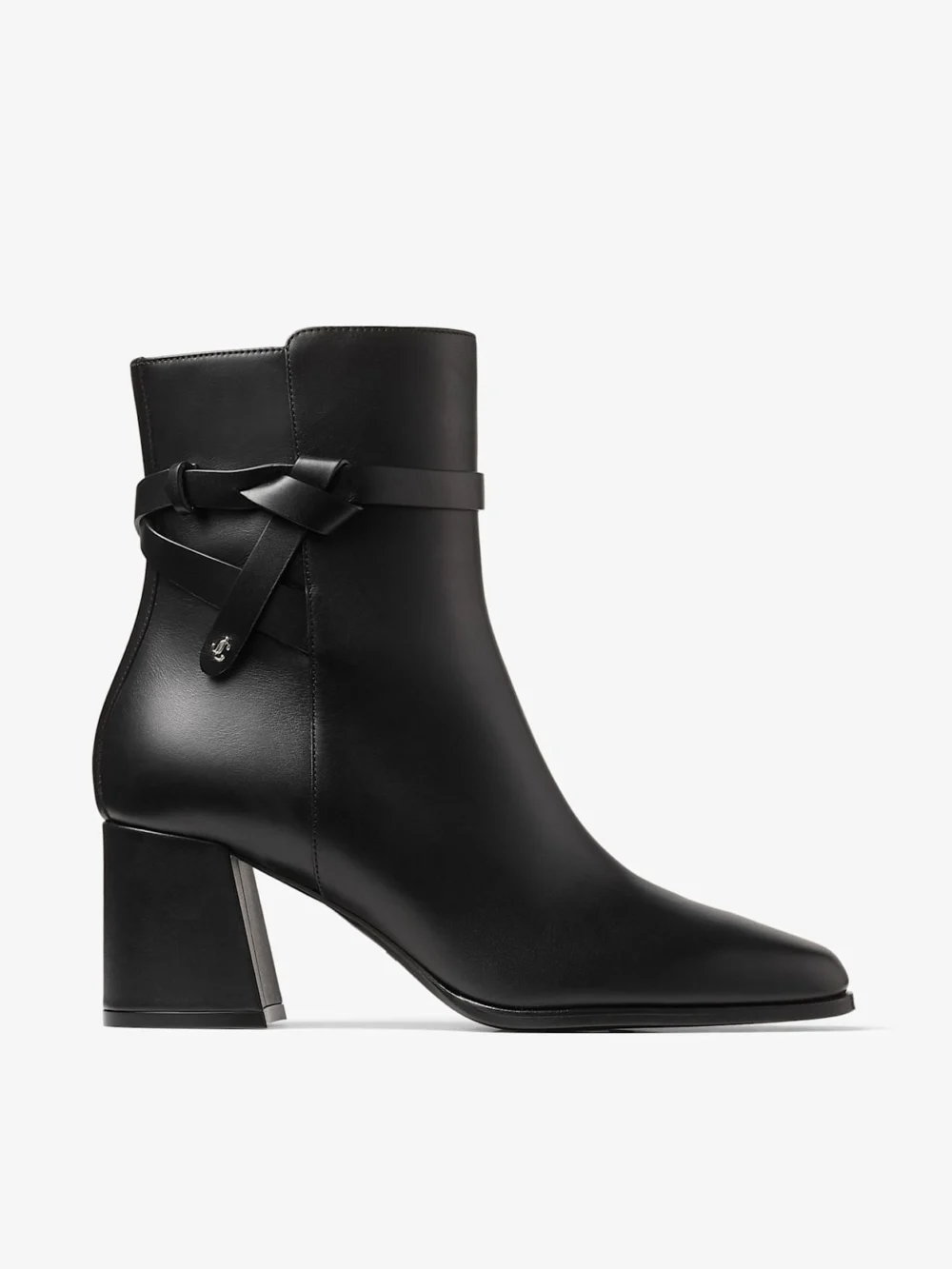 Jimmy Choo Lawton Ankle Boot 65 Black Calf Leather Ankle Boot in black