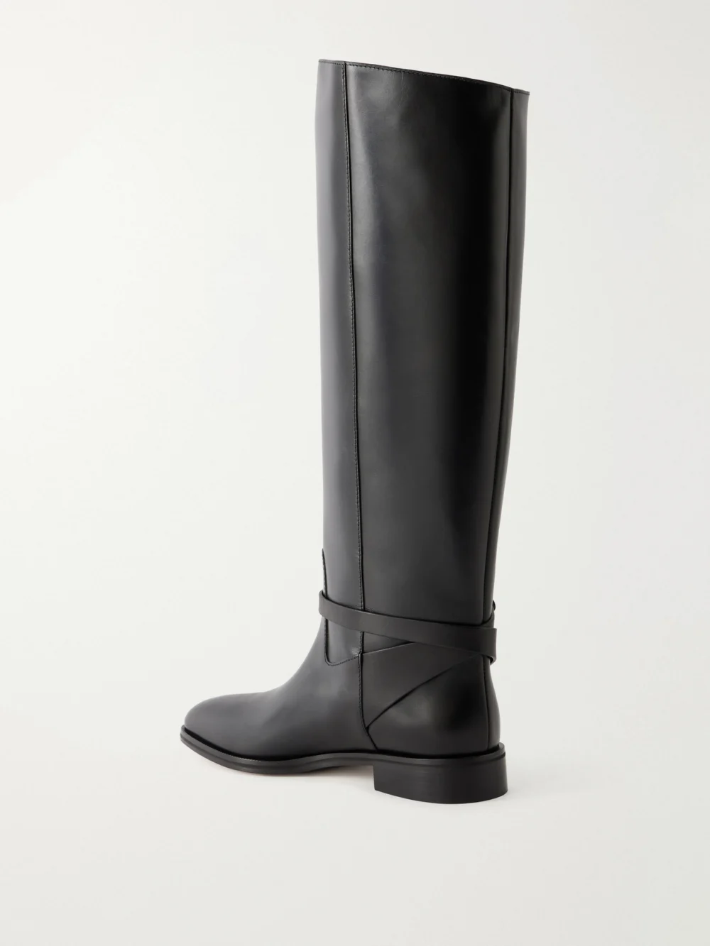 Back view of the Jimmy Choo Lawton Knotted Leather Knee Boots