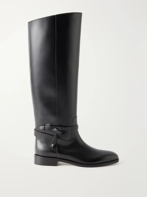 Jimmy Choo Lawton Knotted Leather Knee Boots