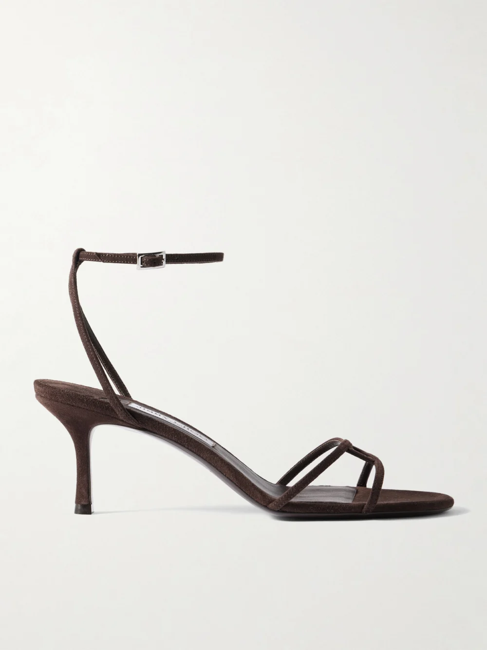 Jimmy Choo Leo 65 Suede Sandals in chocolate