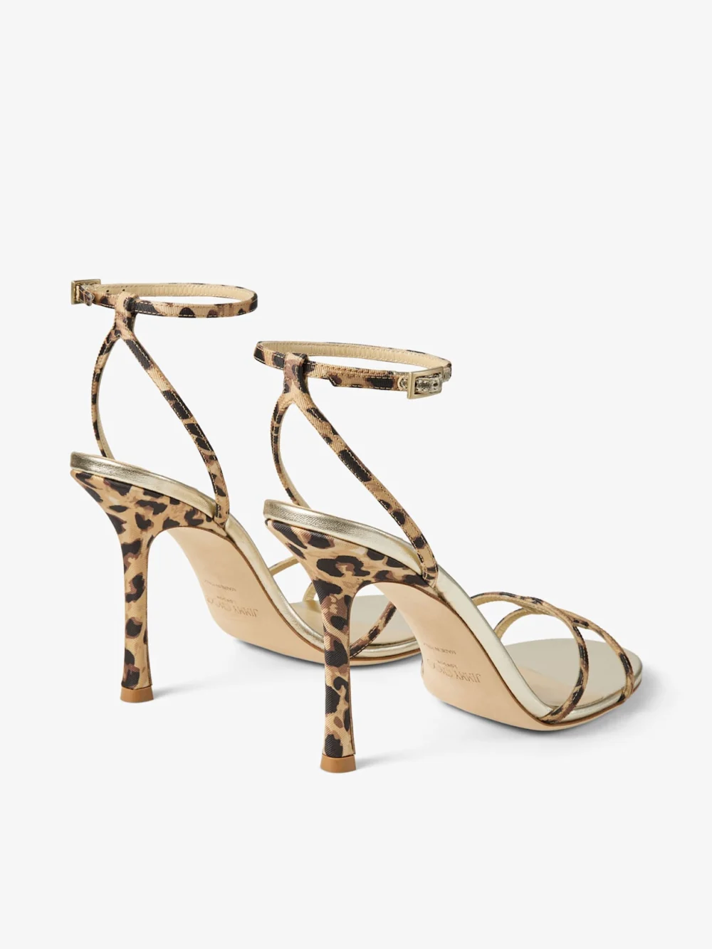 Jimmy Choo Leo Leopard Print Grosgrain Sandal, another view