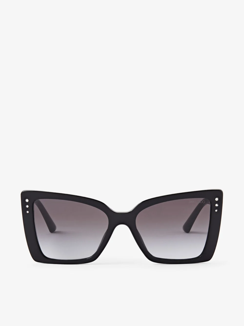 Jimmy Choo Lorea Black Butterfly Frame Sunglasses in e8g gradient grey