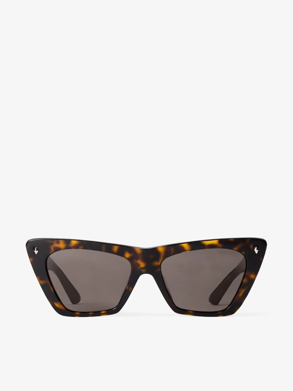 Jimmy Choo Lou Havana and Dark Brown Acetate Cat Eye Sunglasses in e5002 havana