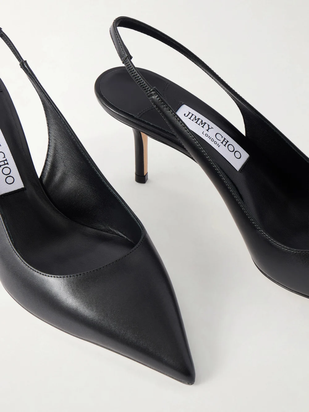 Close-up detail of the Jimmy Choo Love 65 Leather Pumps