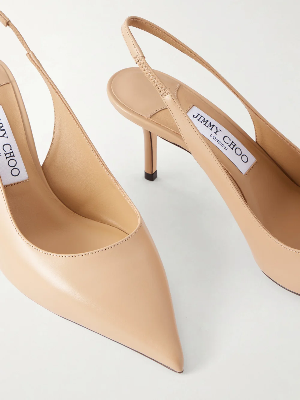 Close-up detail of the Jimmy Choo Love 65 Leather Pumps