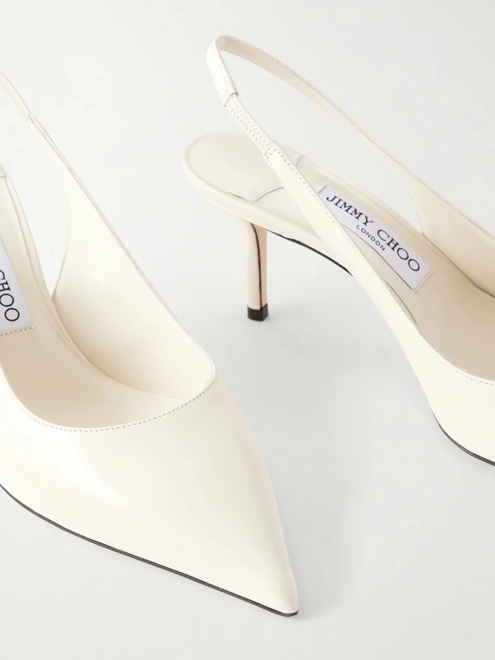 Close-up detail of the Jimmy Choo Love 65 Leather Pumps