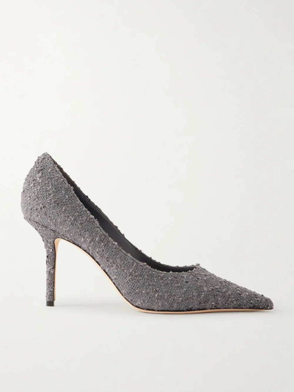 Jimmy Choo Love 85 Metallic Tweed Pumps in gray