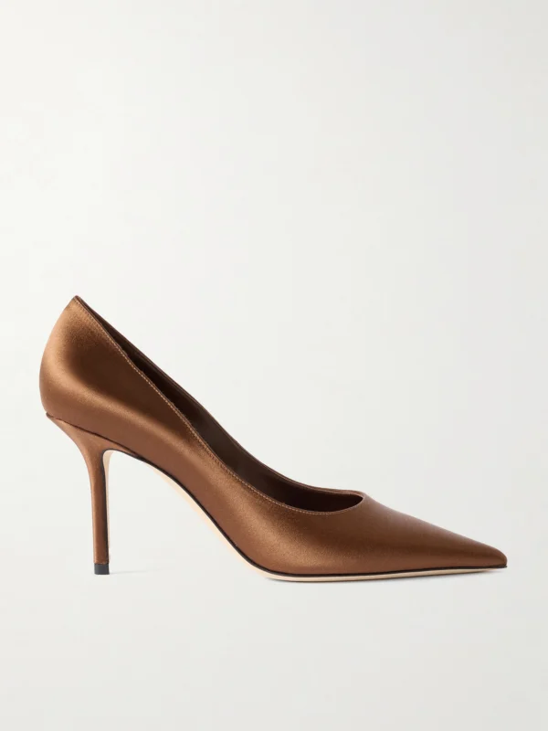 Jimmy Choo Love 85 Satin Pumps