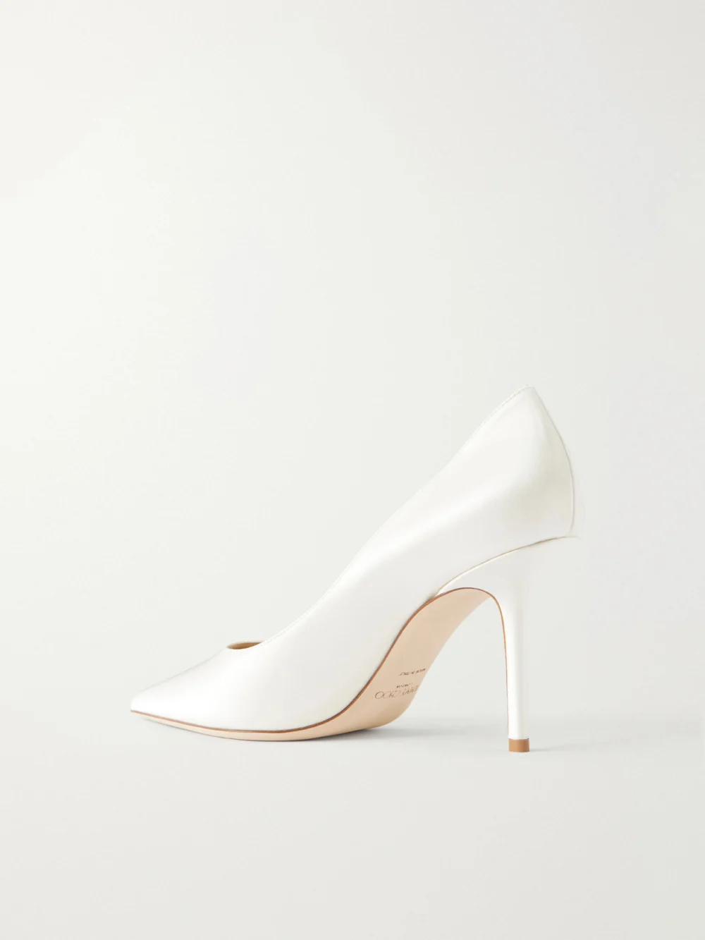 Back view of the Jimmy Choo Love 85 Satin Pumps
