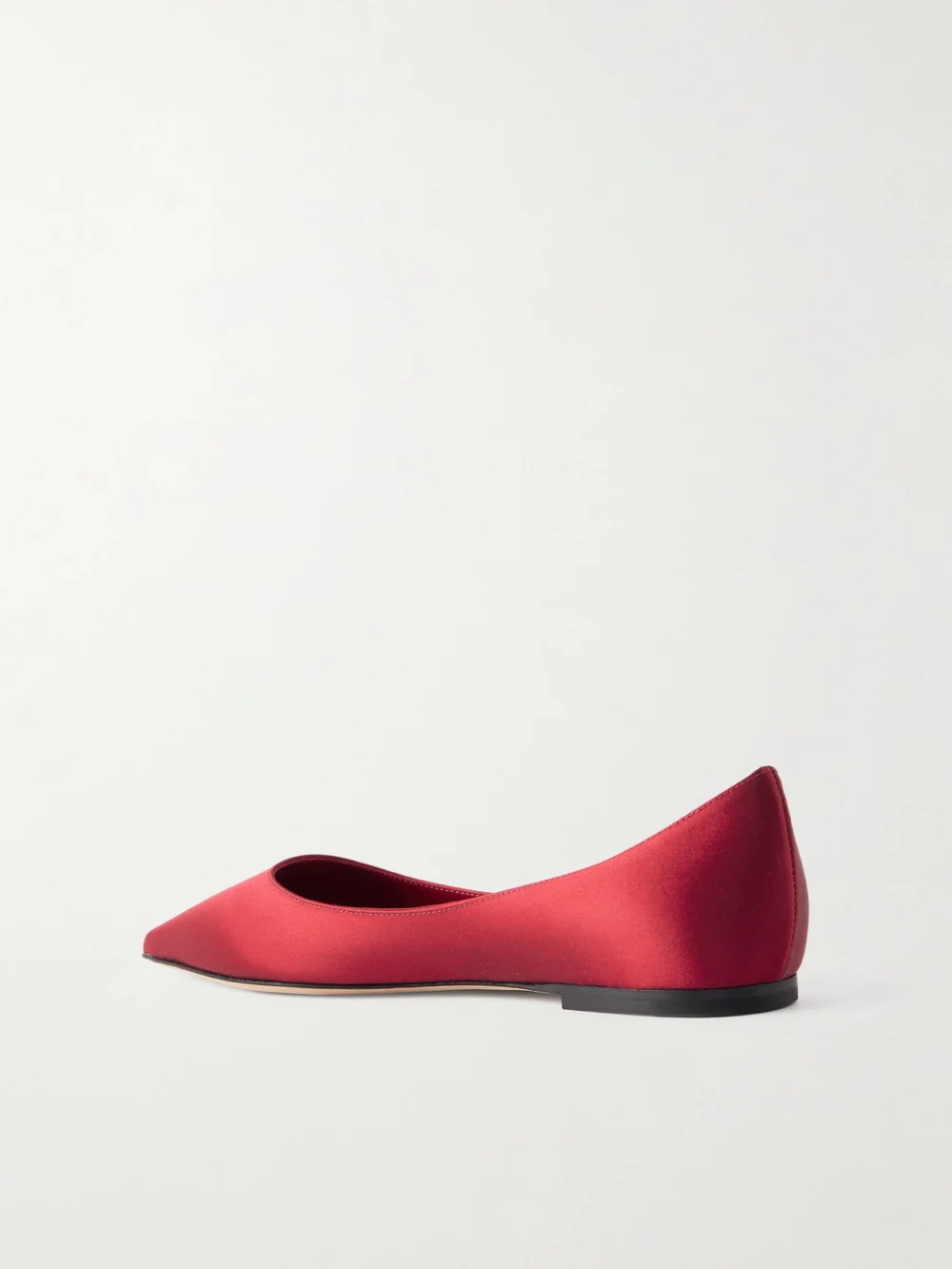 Back view of the Jimmy Choo Love Satin Flats