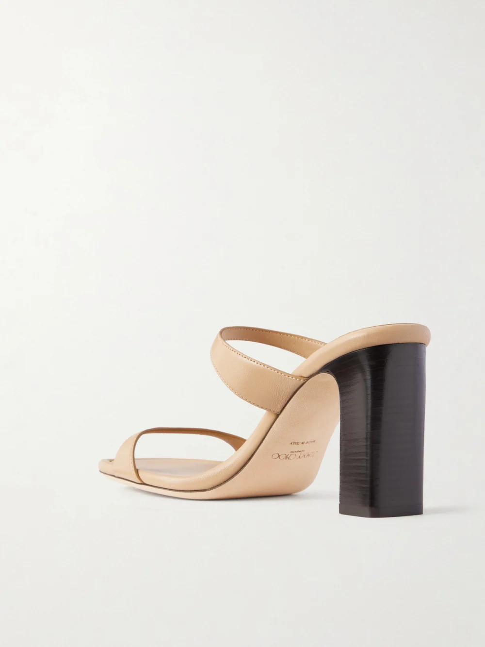 Back view of the Jimmy Choo Lucian 85 Leather Mules