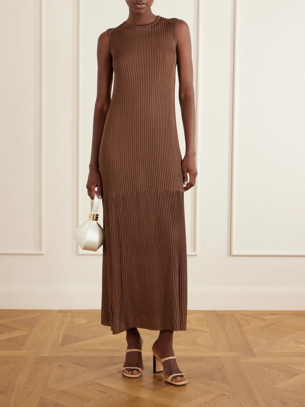 Jimmy Choo Lucian 85 Leather Mules, styled view