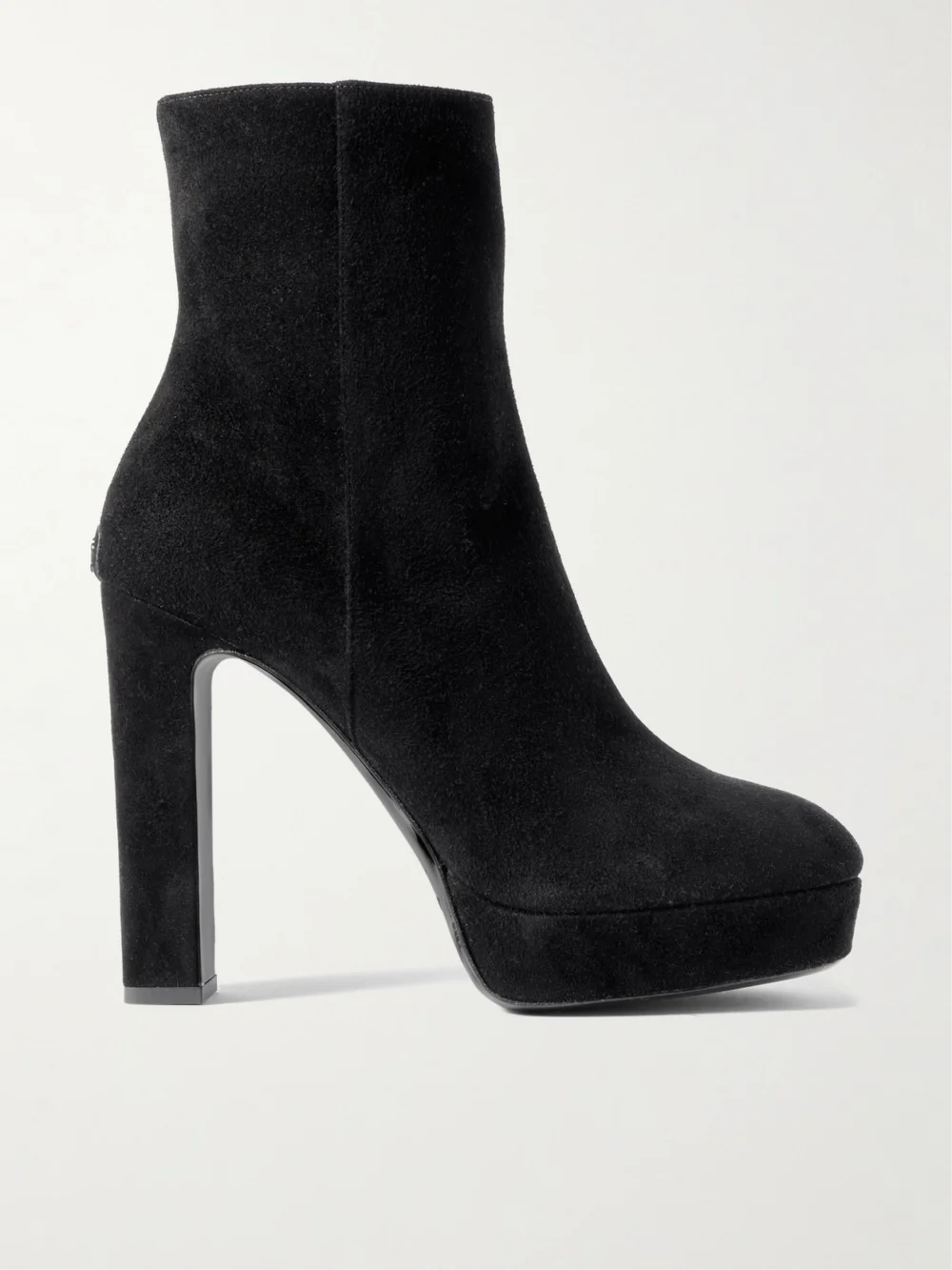 Jimmy Choo Marene 120 Suede Platform Ankle Boots in black