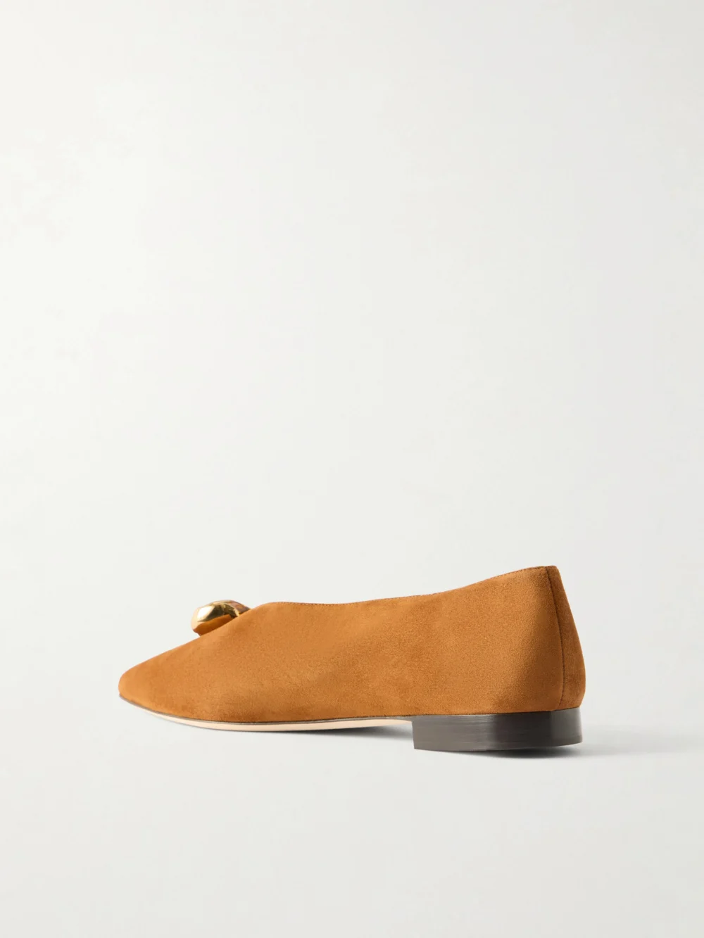 Back view of the Jimmy Choo Margot Embellished Suede Ballet Flats