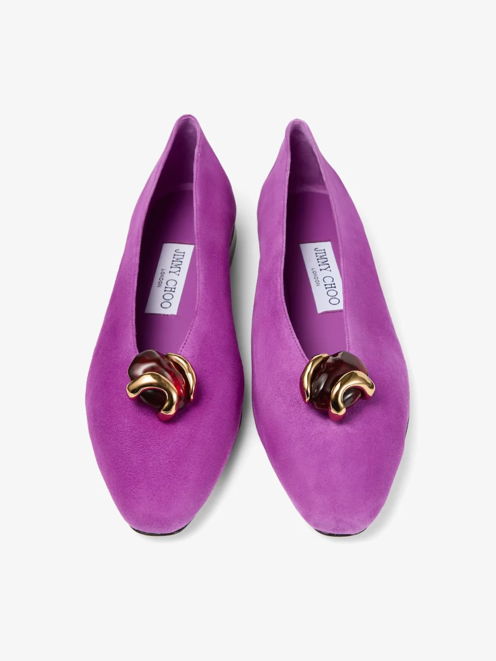 Jimmy Choo Margot Flat Violet Orchid Suede Flats, another view