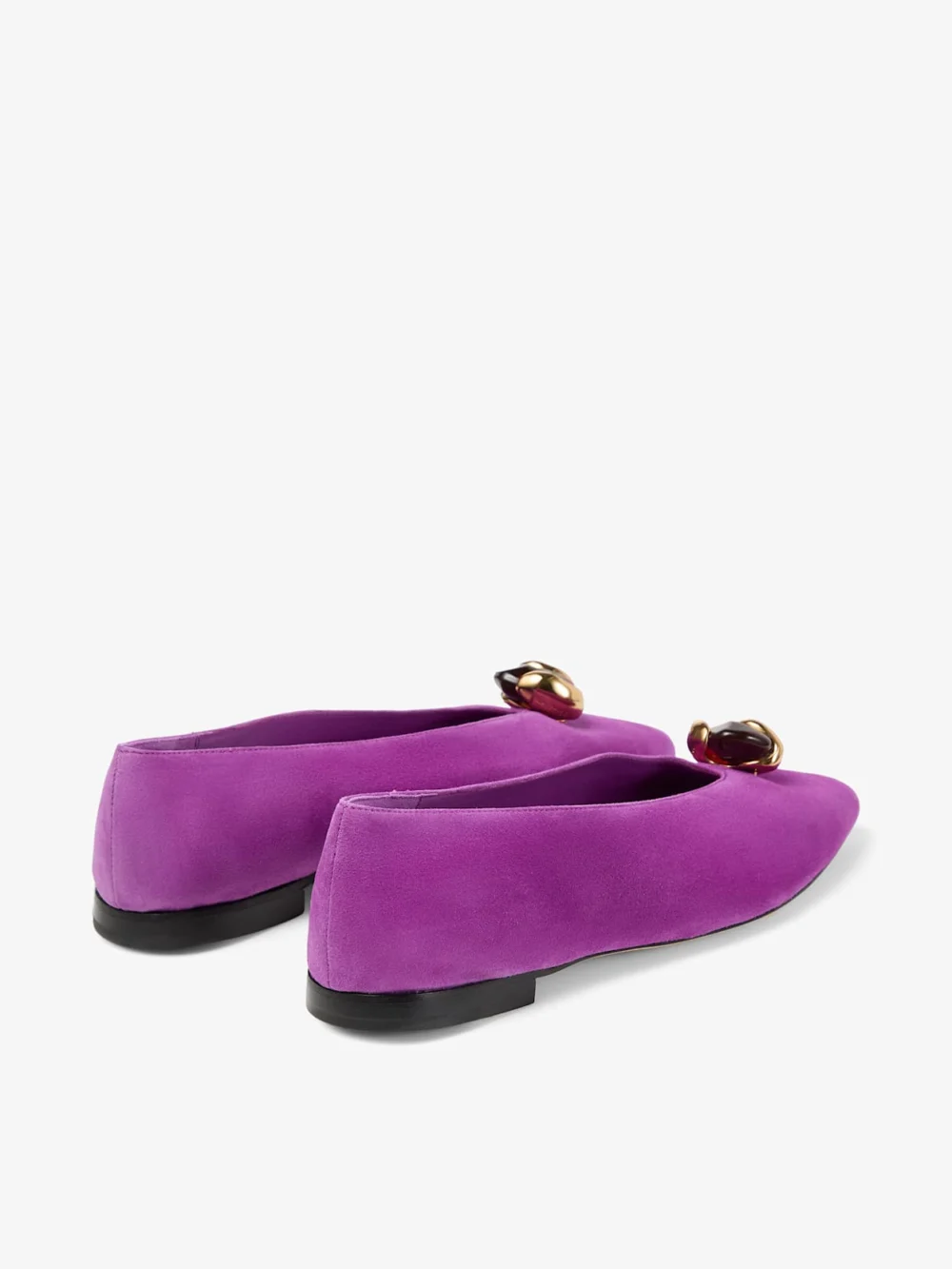 Jimmy Choo Margot Flat Violet Orchid Suede Flats, another view