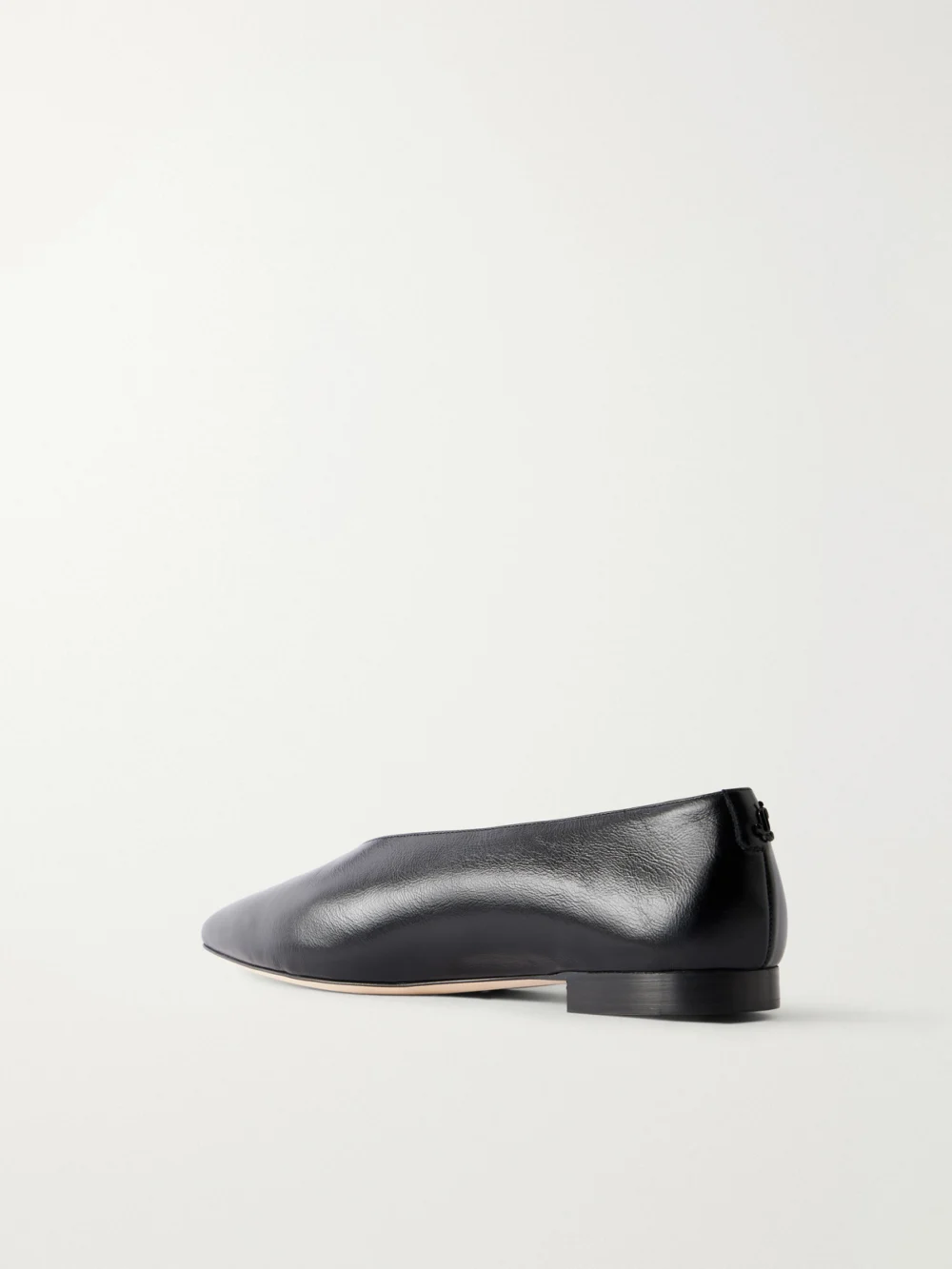 Back view of the Jimmy Choo Margot Leather Ballet Flats