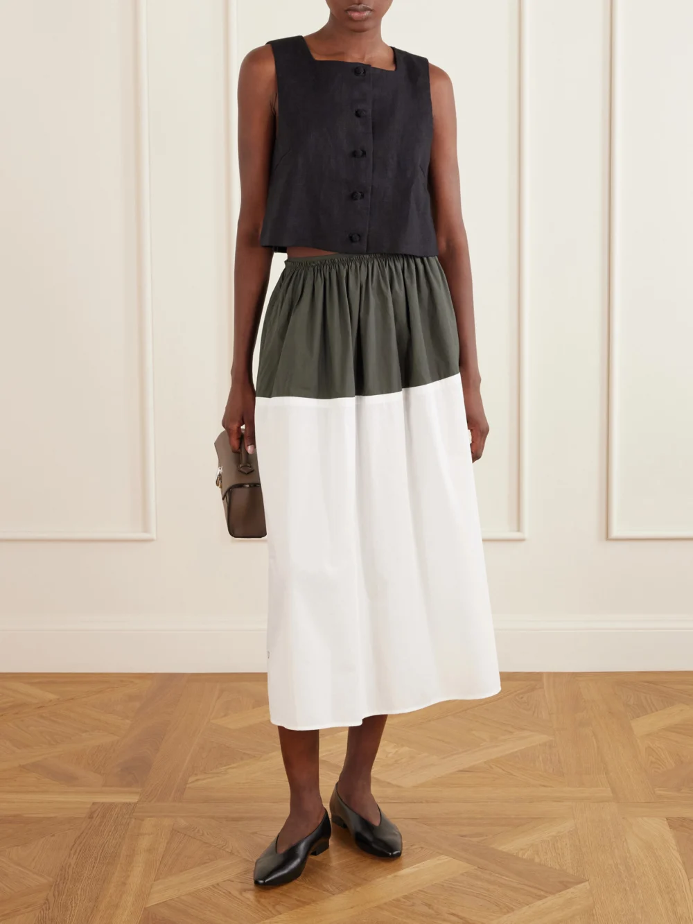 Jimmy Choo Margot Leather Ballet Flats, styled view