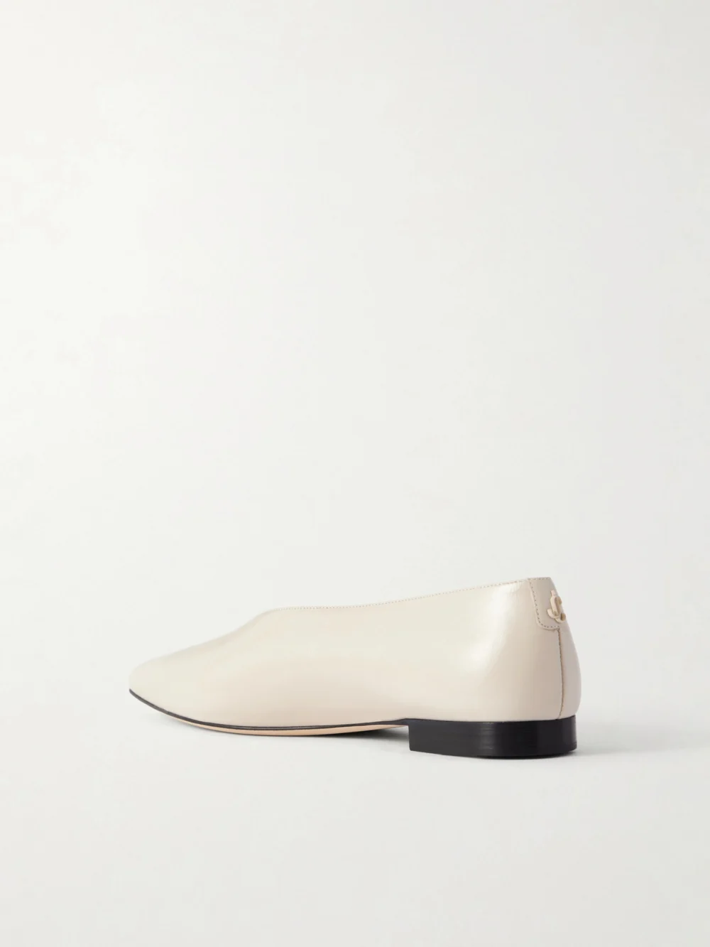 Back view of the Jimmy Choo Margot Leather Ballet Flats