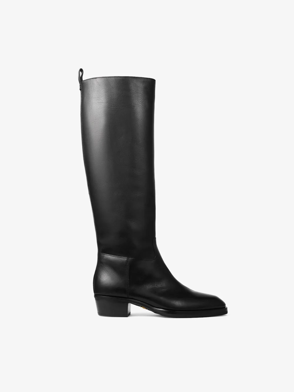 Jimmy Choo Mave Knee Boot 45 Black Buffalo Leather Knee High Boots in black