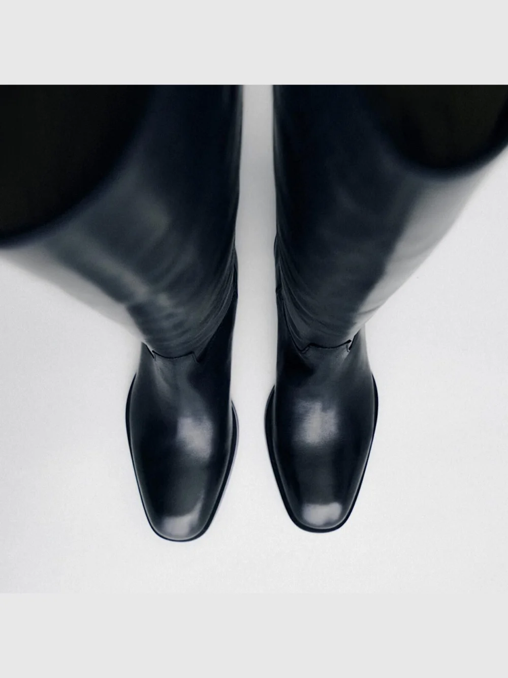 Jimmy Choo Mave Knee Boot 45 Black Buffalo Leather Knee High Boots, another view